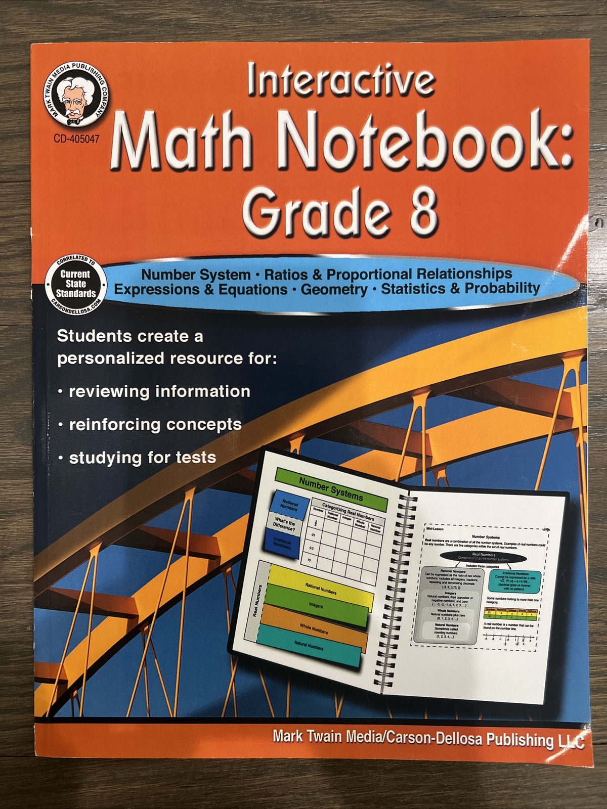 [NEW] Interactive Math Notebook Resource Book Grade 8 Mark Twain Media 2020