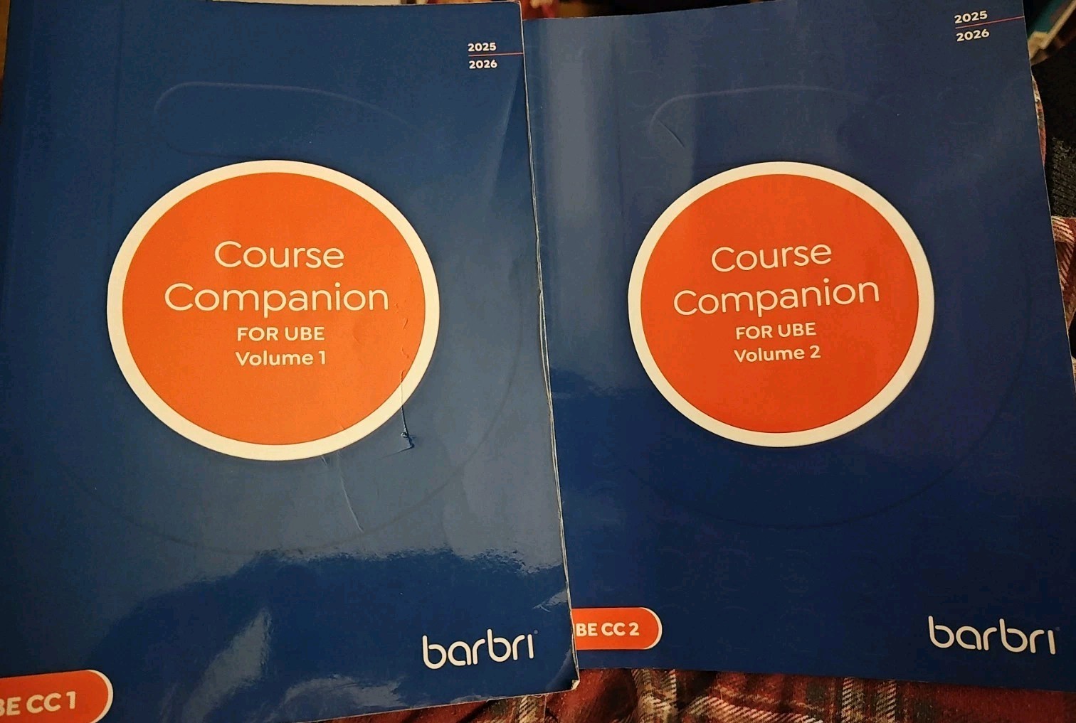 2025 2026 Barbri Course Companion For UBE Volumes 1 & 2 Law Books