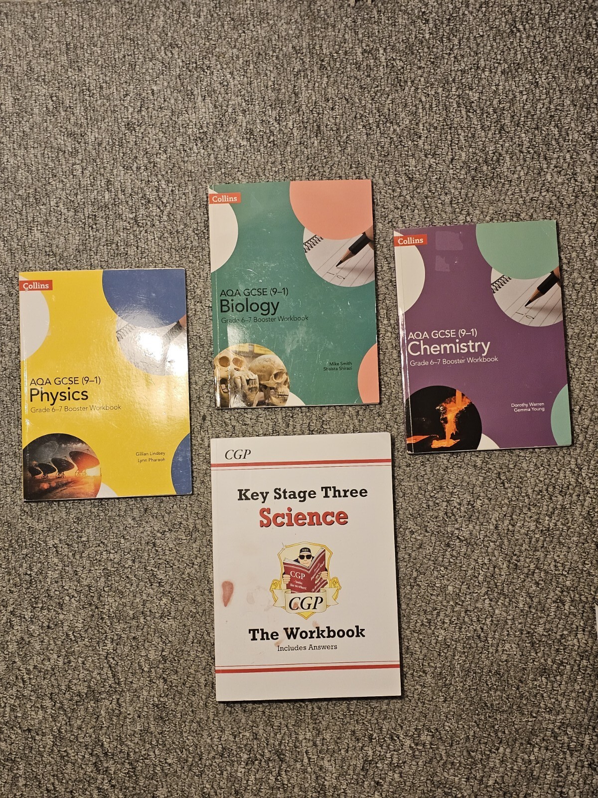 Collins AQA GCSE Science Physics/Biology/Chemistry Booster Workbook Bundle