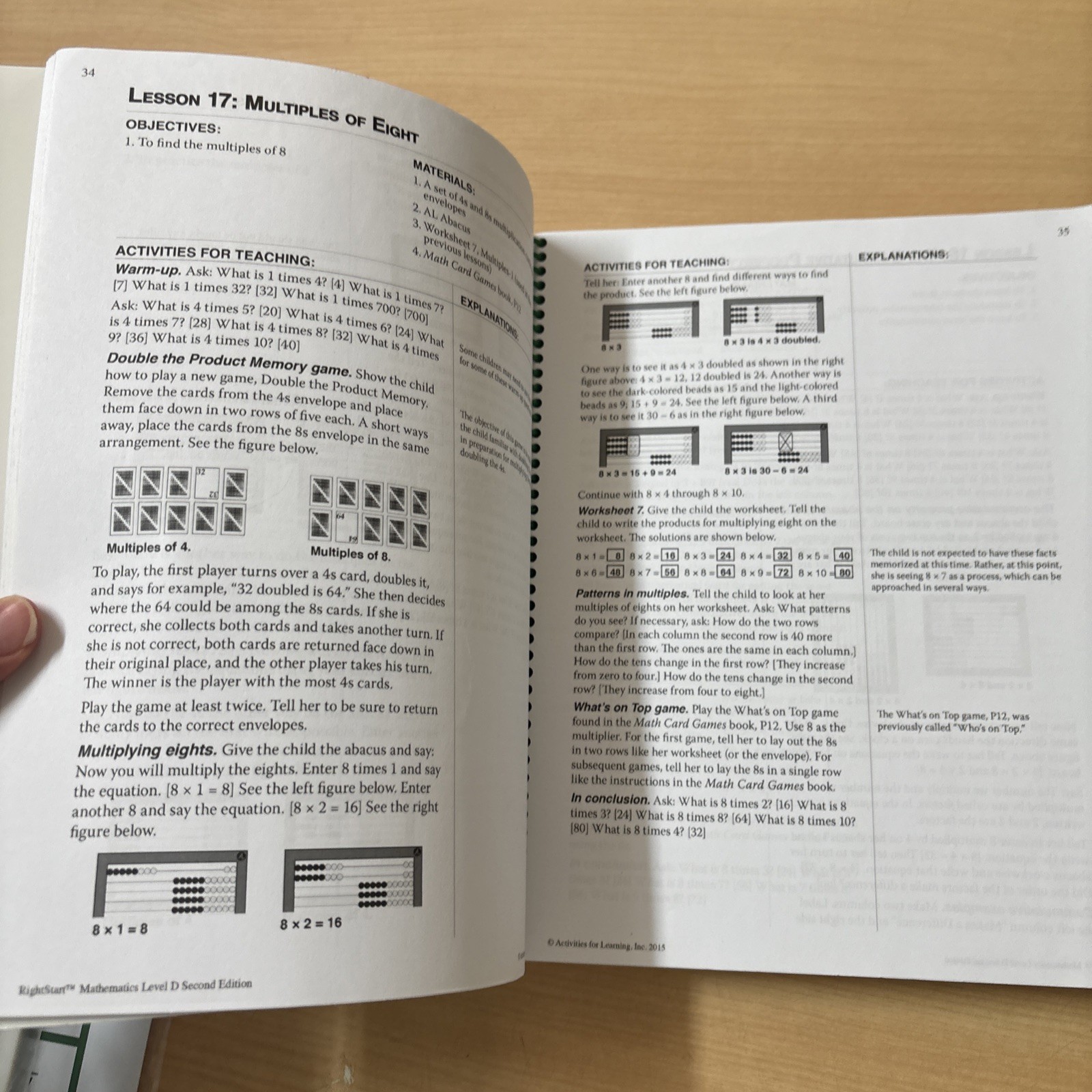 RightStart Math Level D Lessons Appendix Fraction Set Geometry Board 2nd Ed Lot