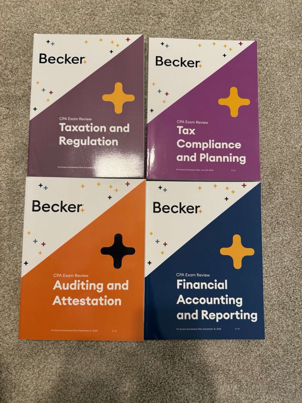 Becker CPA Exam Review NEW COMPLETE SET – AUD/FAR/REG/TCP 2025/2026 V1.3