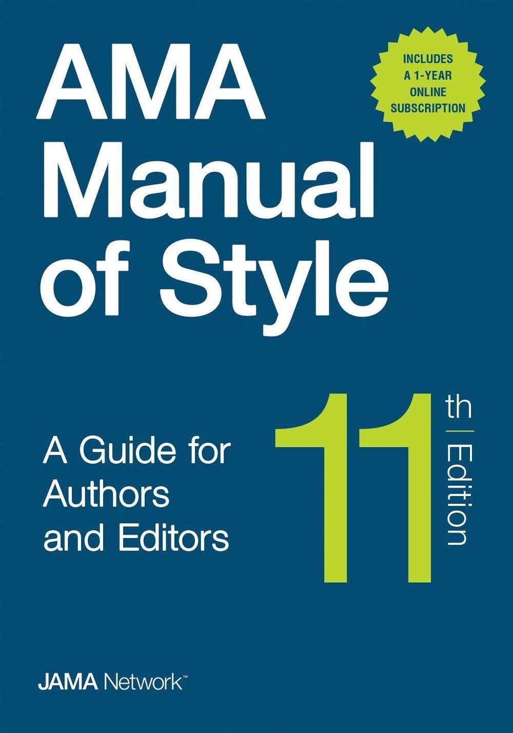 AMA Manual of Style: A Guide for Authors and Editors – hardcover/Online Bundle P