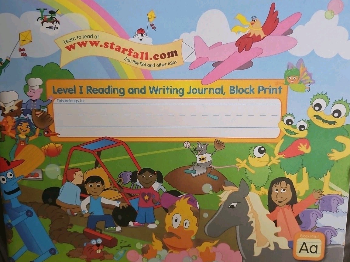 Starfall Level 1 Reading And Writing Journal, Block Print & 15 Take Home Books