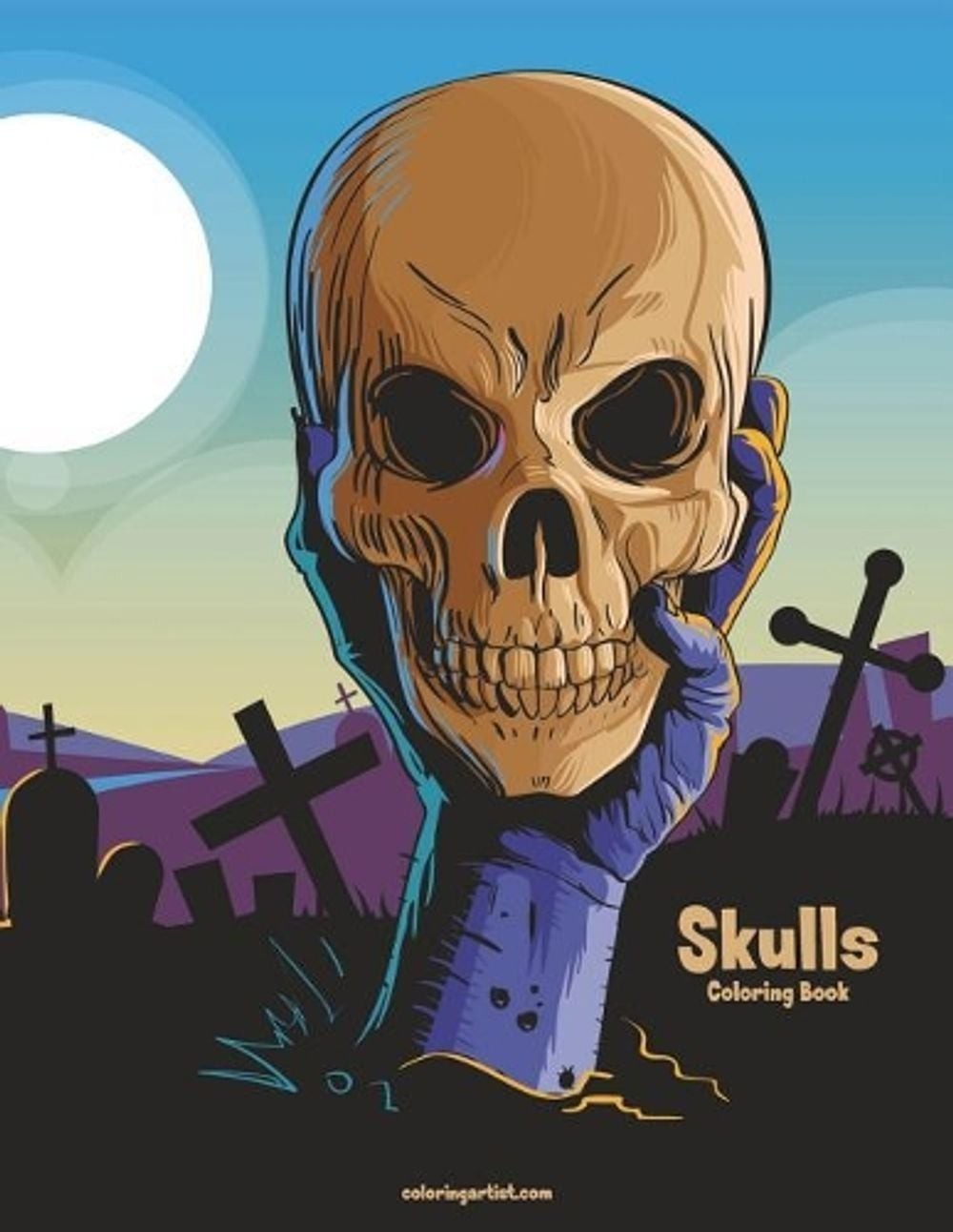 Skulls Coloring Book 1 by Nick Snels (English) Paperback Book