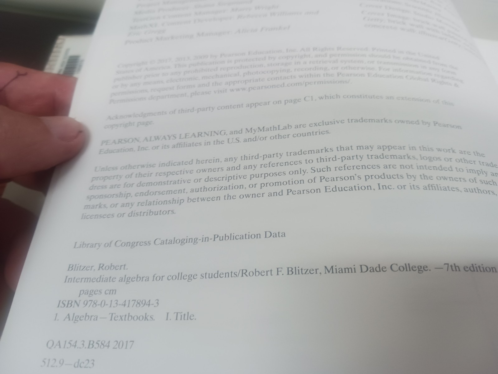 Intermediate Algebra for College Students (Robert Blitzer)