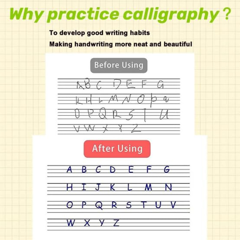Magic Grooved Writing Practice Book, Large Reusable Grooved Handwriting Workbook