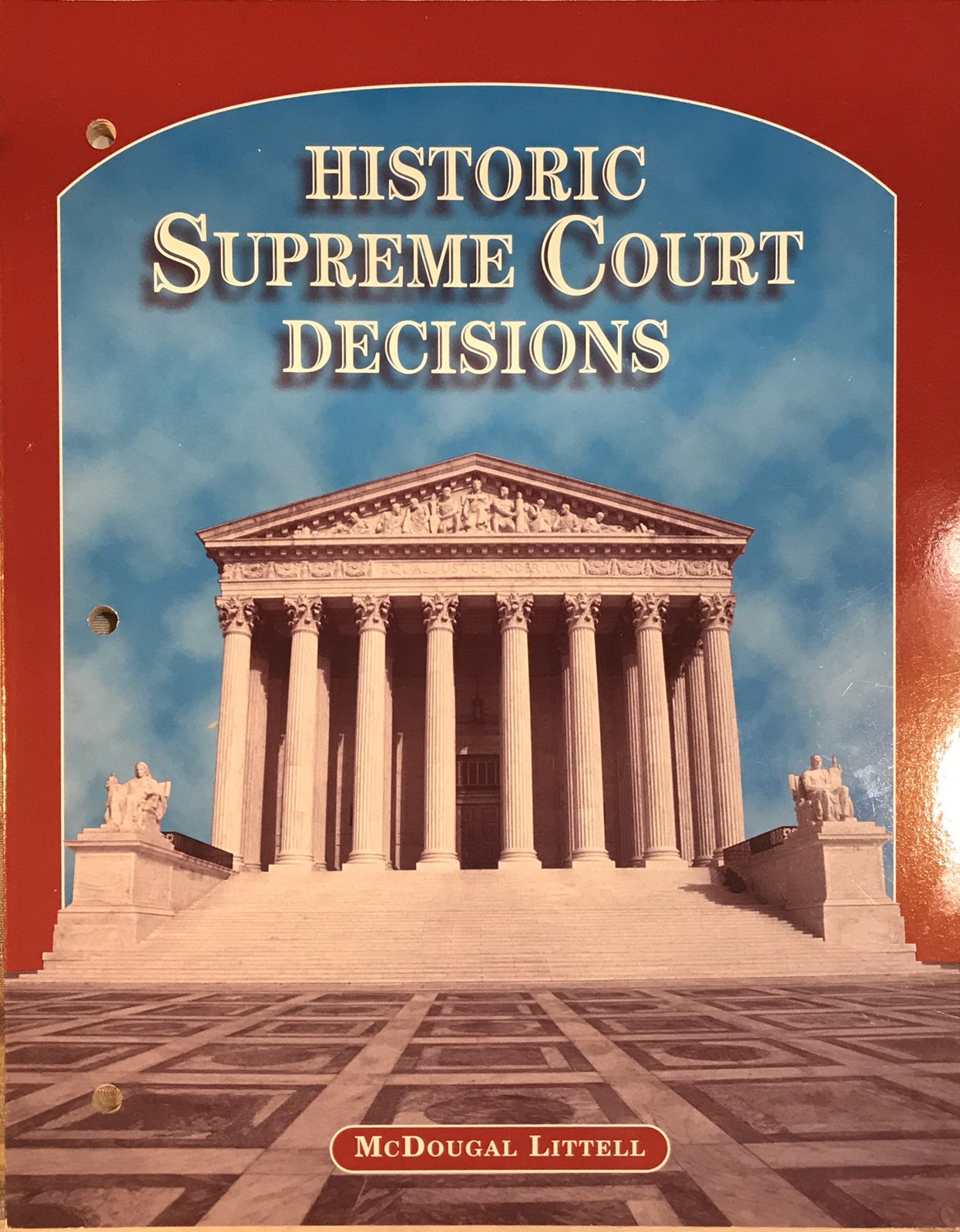 HISTORIC SUPREME COURT DECISIONS (WORKBOOK) by McDougal Littell, NEW