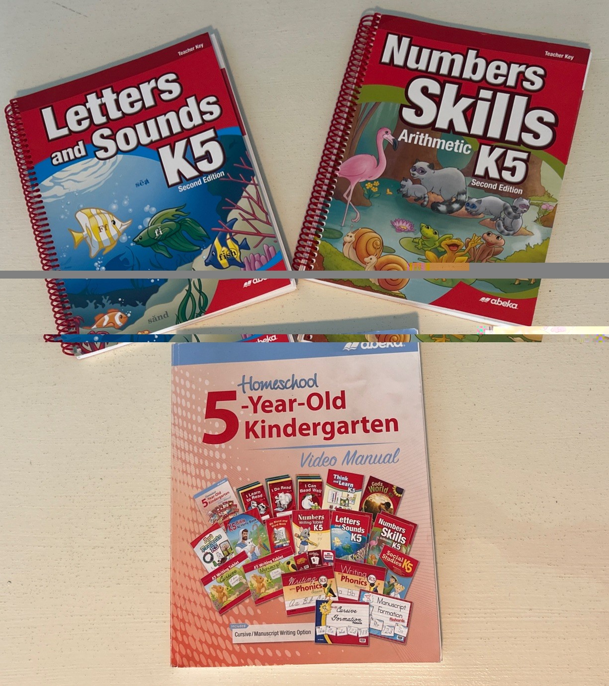 Abeka Numbers Skills Letters & Sounds K5 2nd Edition Teacher Key & Video Manual