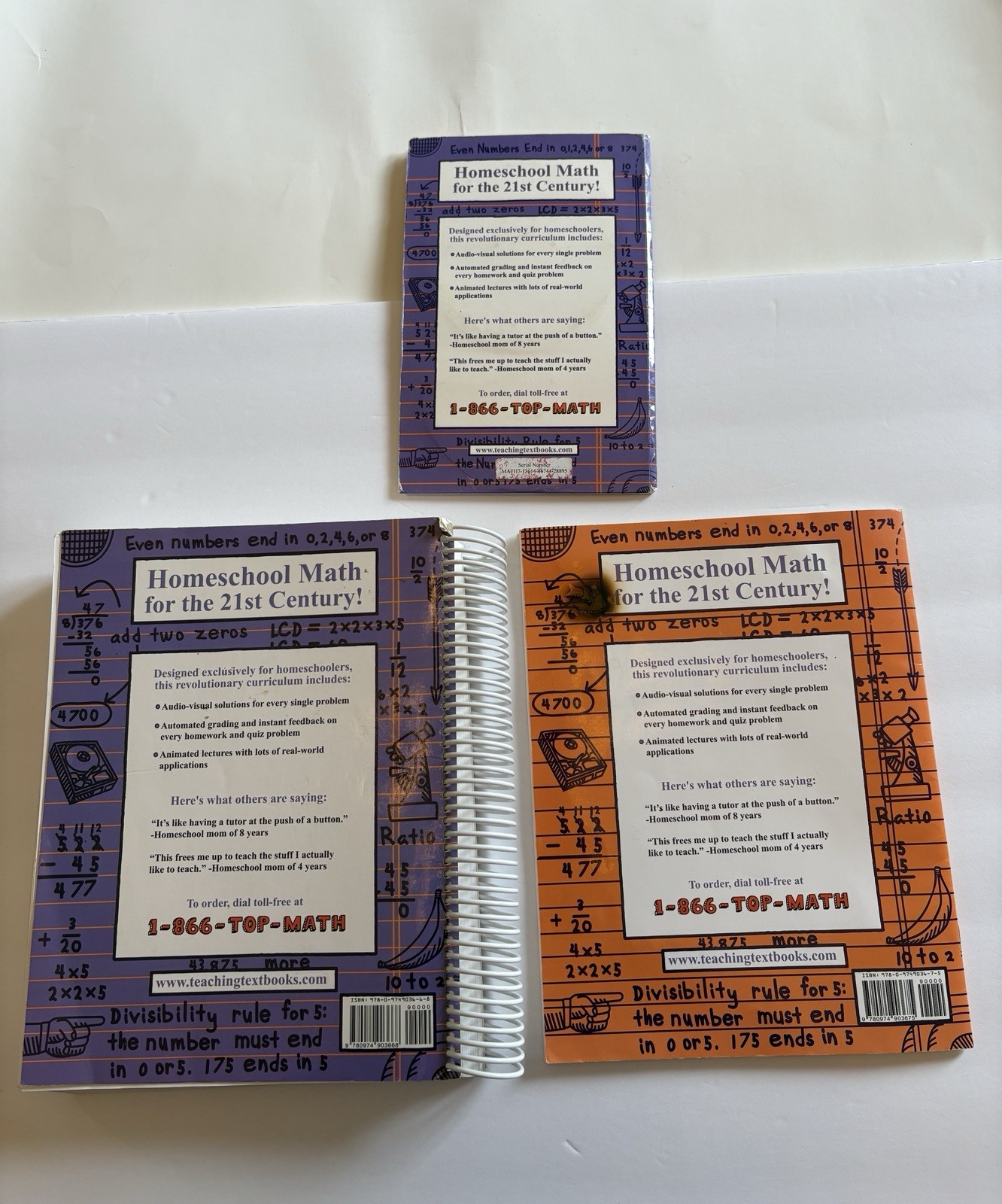 TEACHING TEXTBOOKS MATH 7 Answer Key Student Text CD-Rom Complete SET Sabouri