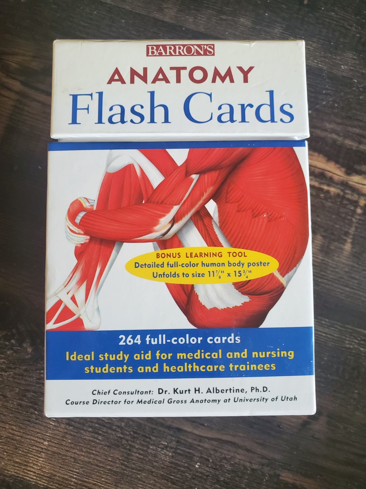Barrons ANATOMY FLASH CARDS Nurse Medical Doctor Trainees Study Aid 264 Cards