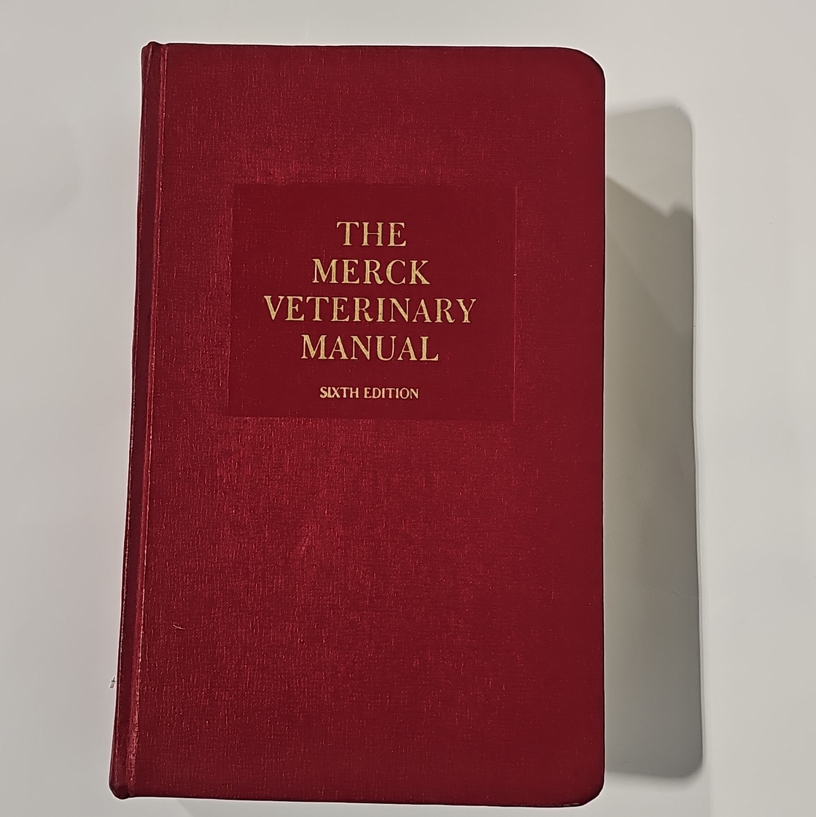 Vintage The Merck Veterinary Manual 6th Edition 1986 Thumb Index Red Hard Cover
