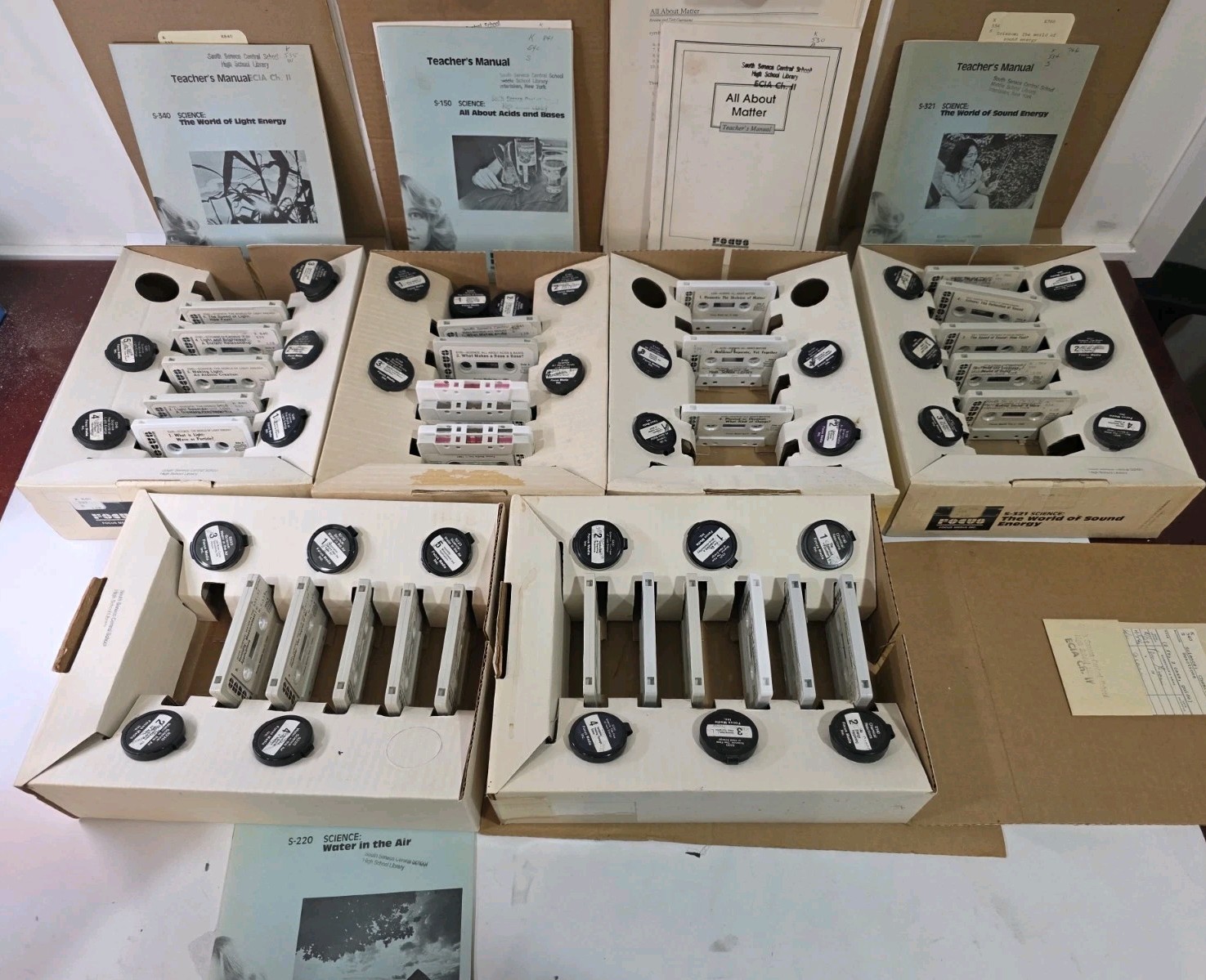 Lot of Vintage Science Educational Instructor Guides with Cassettes & Filmstrips