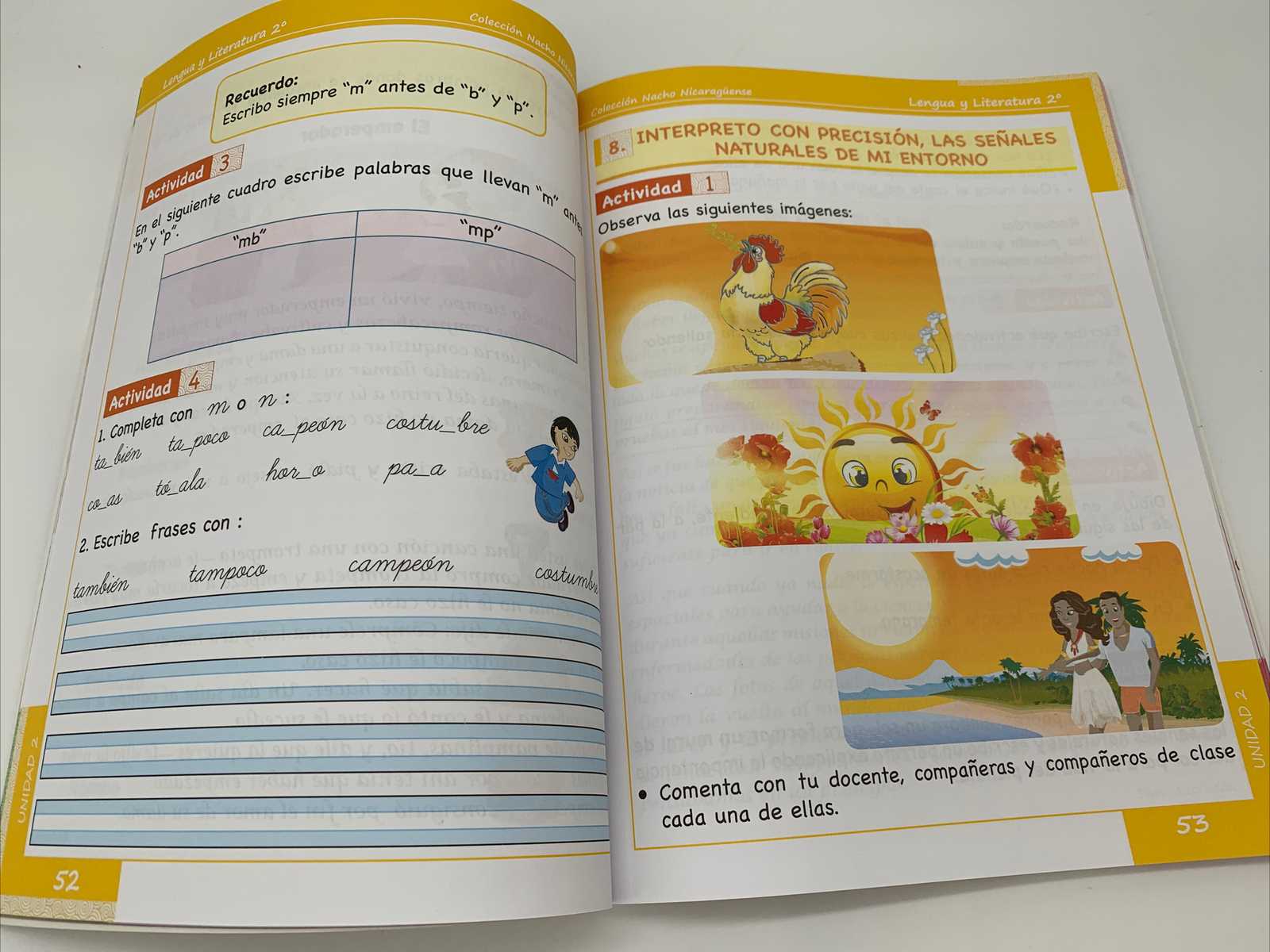 Lengua y Literatura 2, 2nd Grado Educación Basica, Spanish, Like NEW, Homeschool