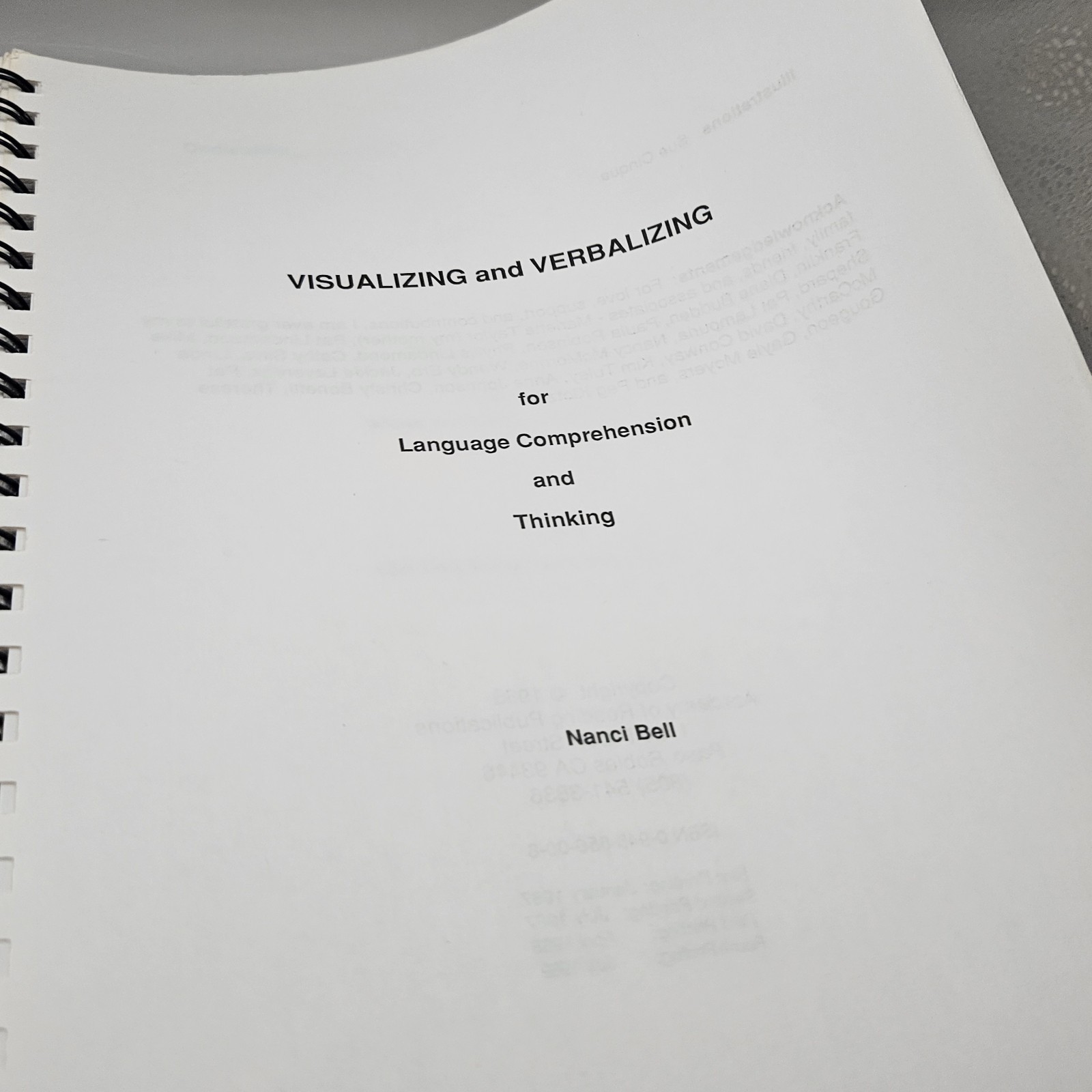 Visualizing and Verbalizing for Language Comprehension and Thinking by Nanci…