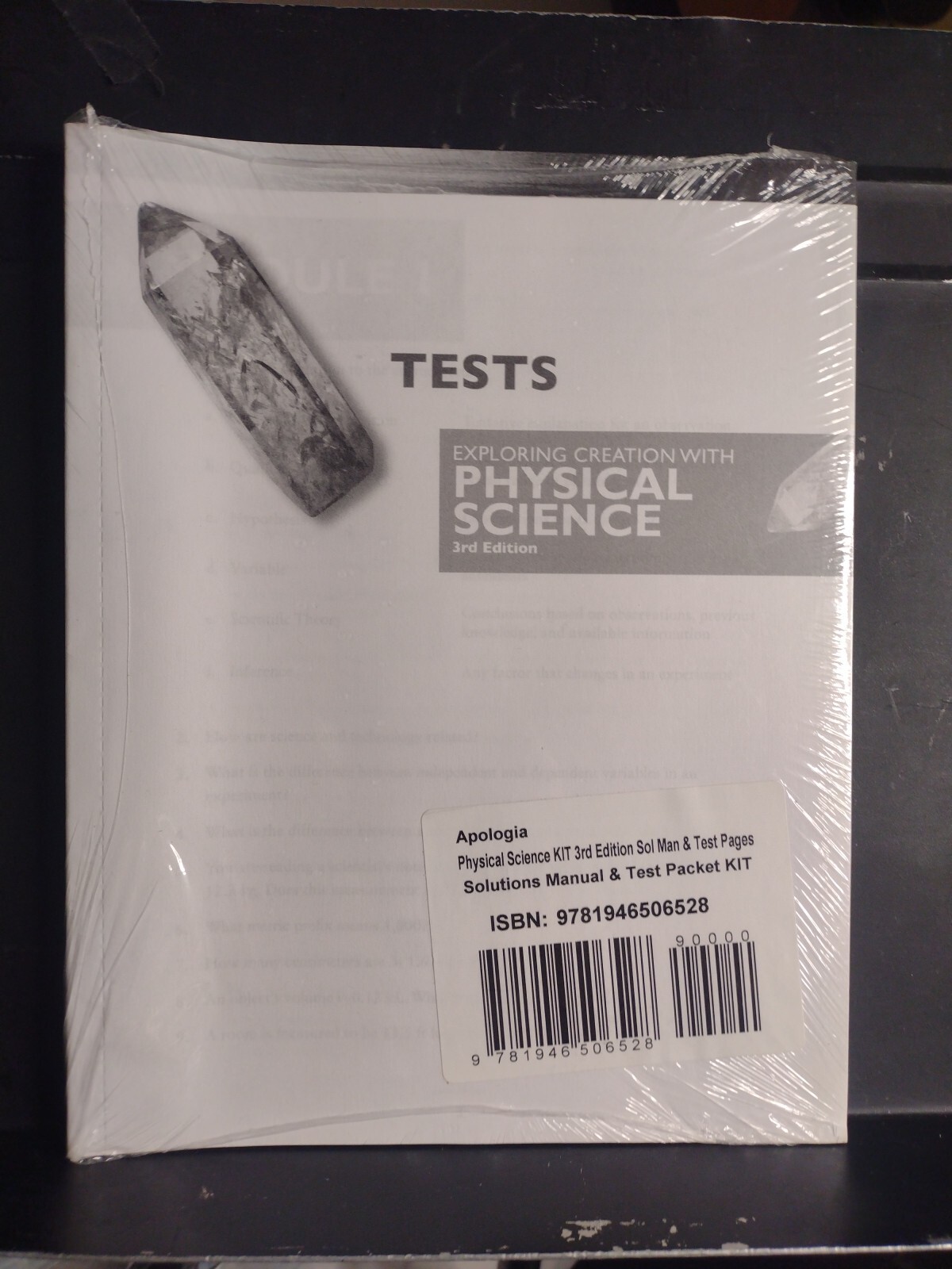 Apologia Exploring Creation W/ Physical Science 3rd Ed Solutions & Tests New!!!