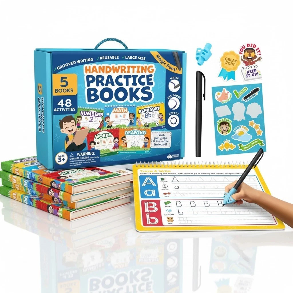 Magic Grooved Writing Practice for Kids Age 3-5 – Grooved Writing Books for K…
