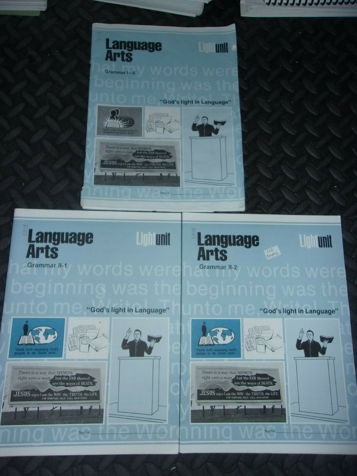 CLP Christian Light Publications Light Unit LANGUAGE ARTS 1003 1005 6 LightUnit