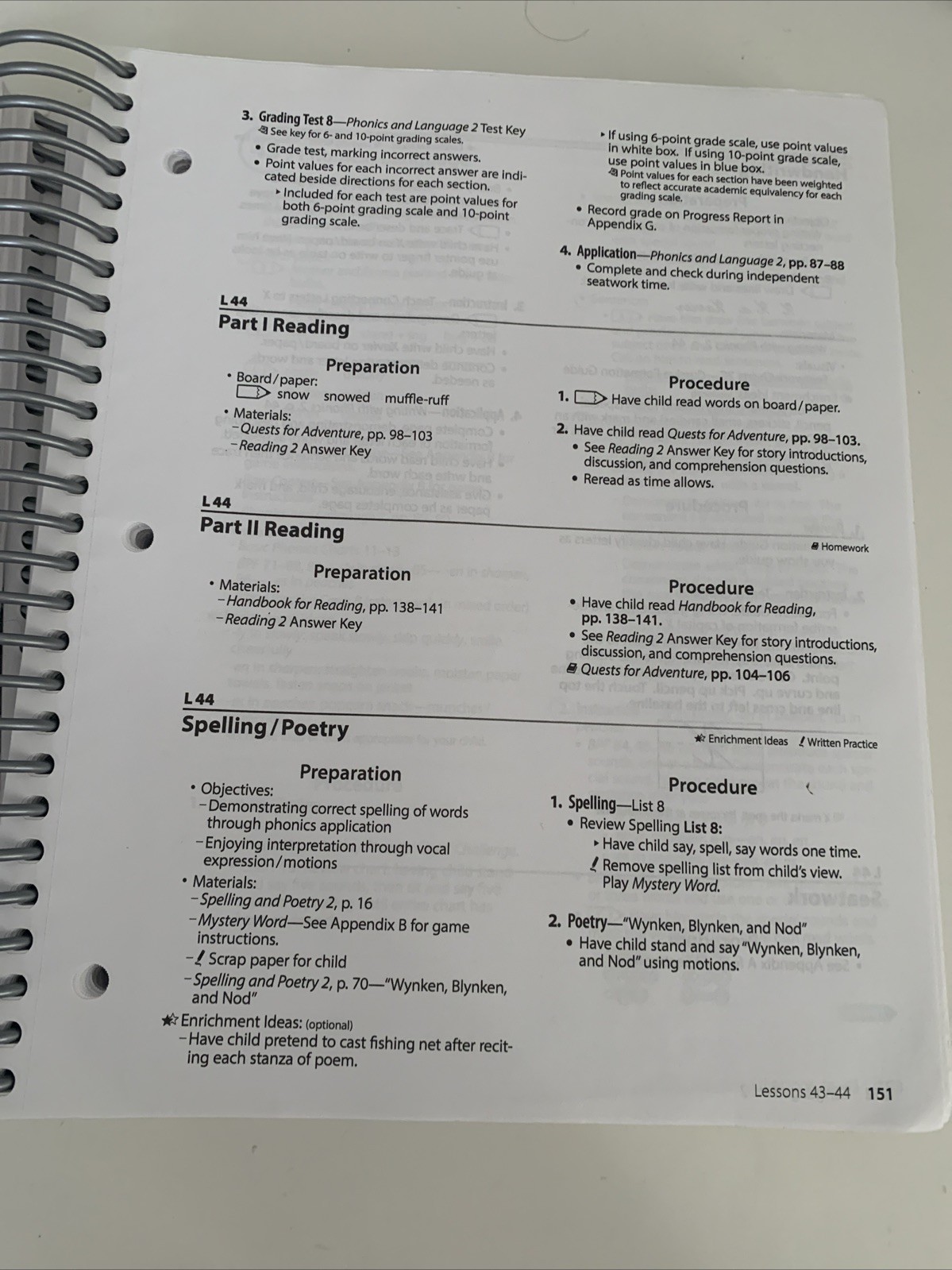 Abeka Language Arts 2 Lesson Plans
