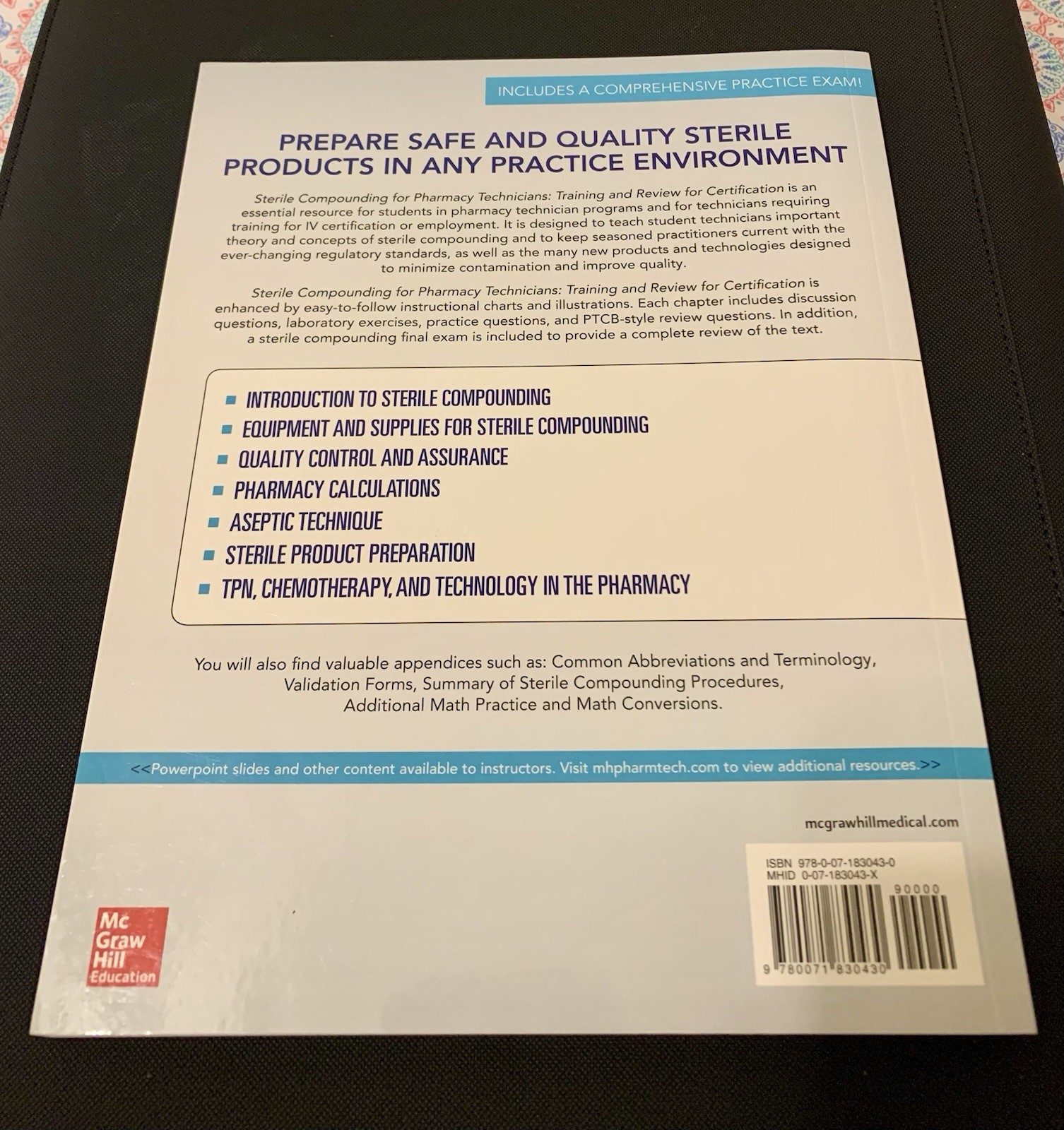 Sterile Compounding for Pharmacy Technicians – McGraw-Hill Education (Used)