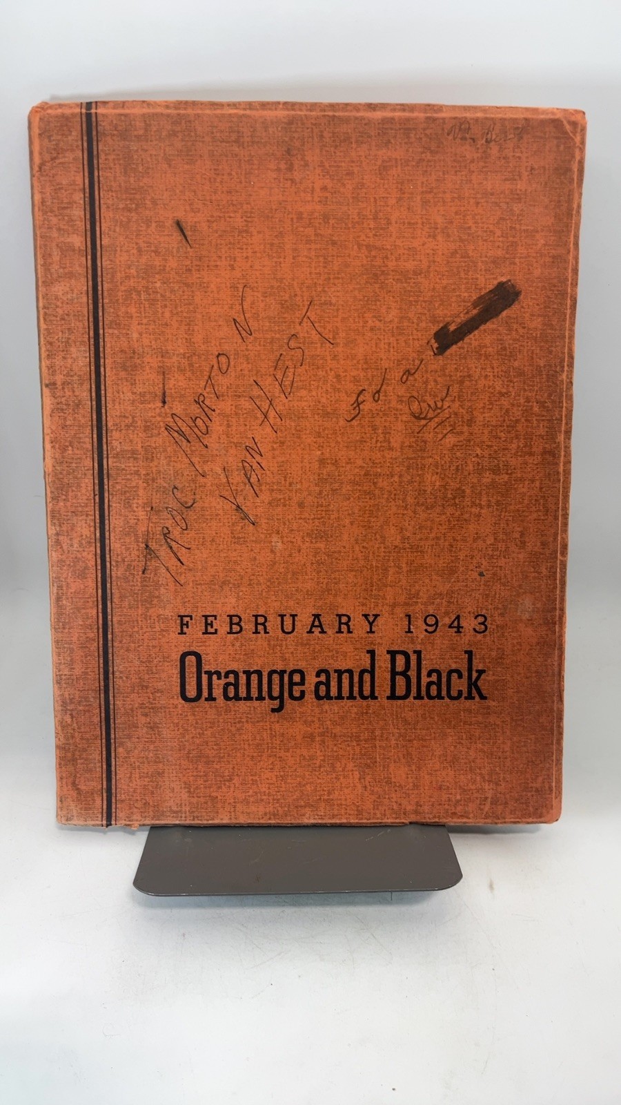 Orange and Black Woodrow Wilson High School Yearbook [Trade Paperback] 1943