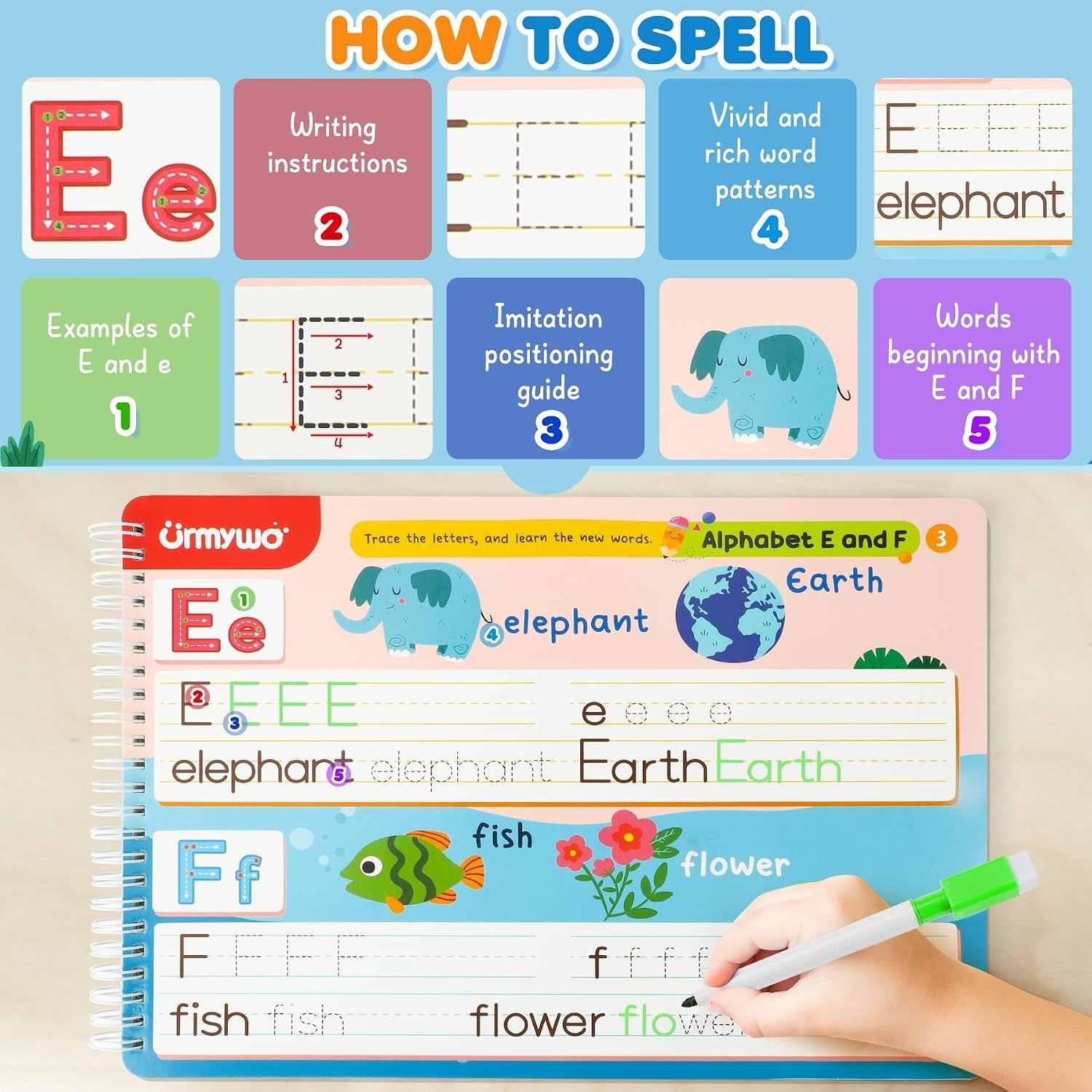 Engaging Preschool Learning Workbooks – Tracing, Writing & More for Young Minds