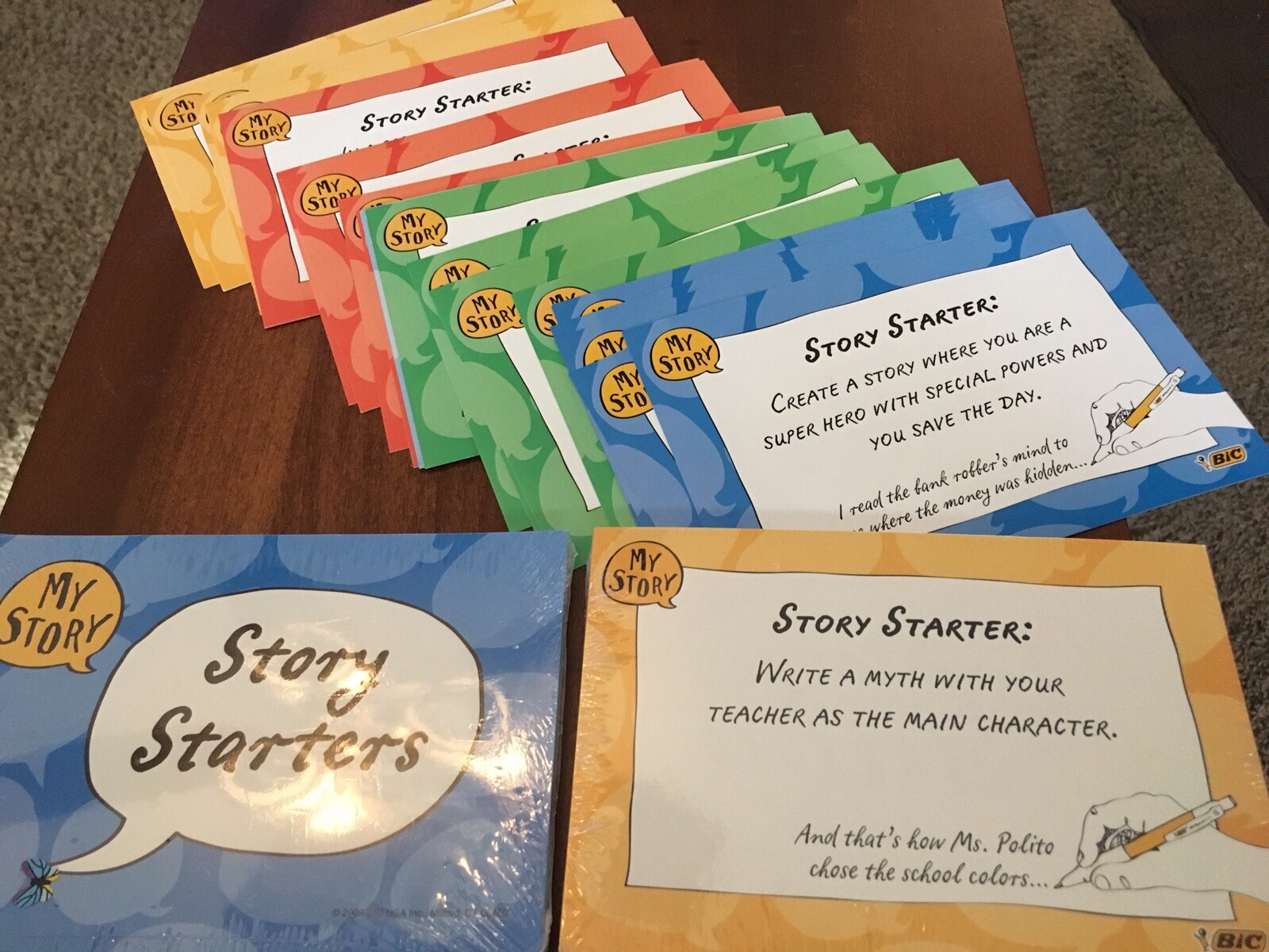 Bic My Story Story Starters ideas 2007 25 Cards to help students start writing