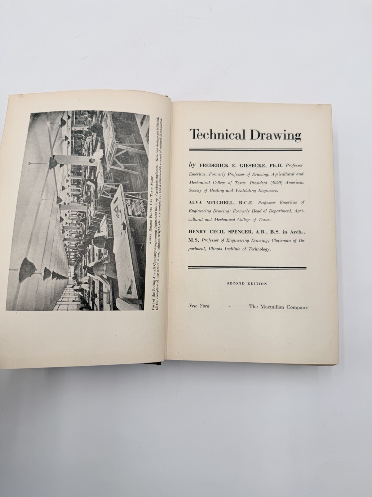 Technical Drawing, Second Edition, Giesecke, Mitchell & Spencer 1940 illustrated