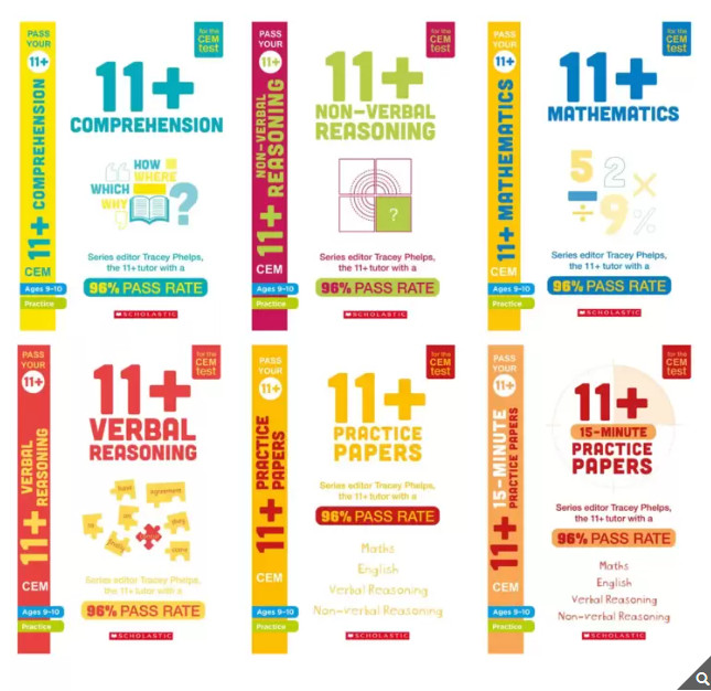 Scholastic CEM 11+ Practice & Revision 6 Book Set Age 9-10, 10-11 Years