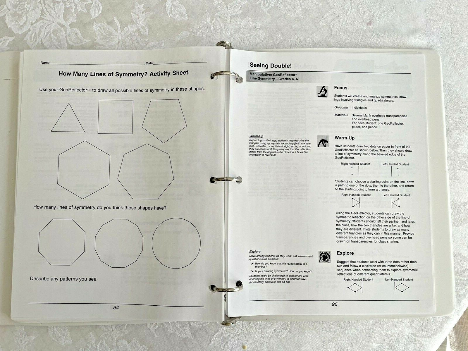 Using Mathematics Manipulatives, Grades K-6, Teacher Resource Manual