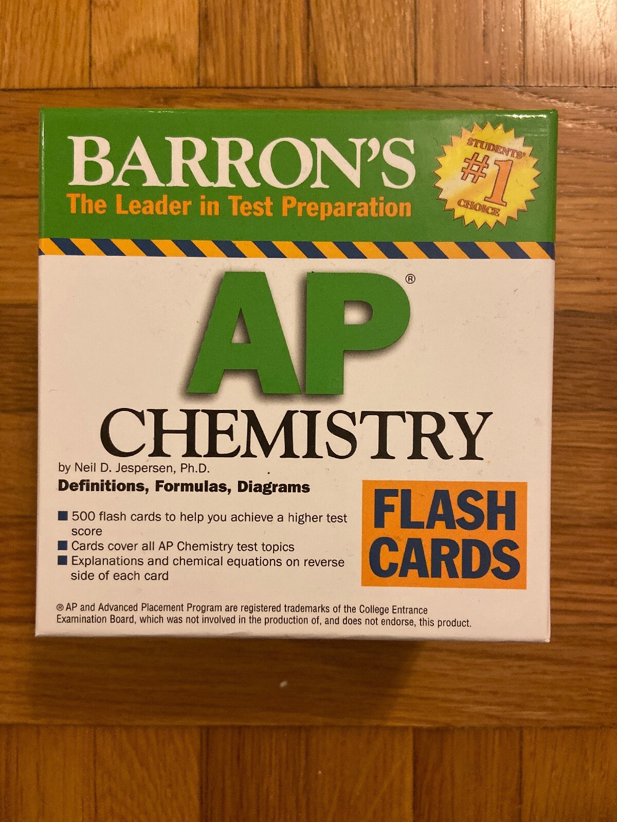 Barron’s AP Chemistry Flash Cards by Neil D. Jespersen 2008 Test Preparation