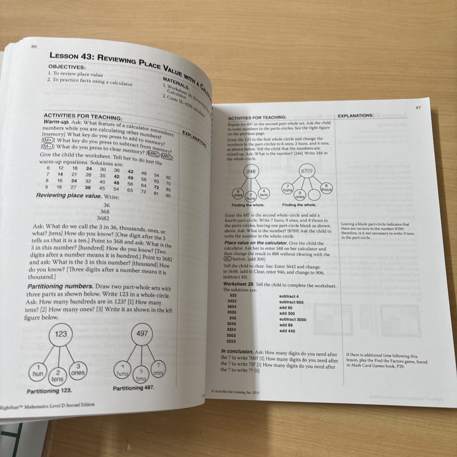 RightStart Math Level D Lessons Appendix Fraction Set Geometry Board 2nd Ed Lot