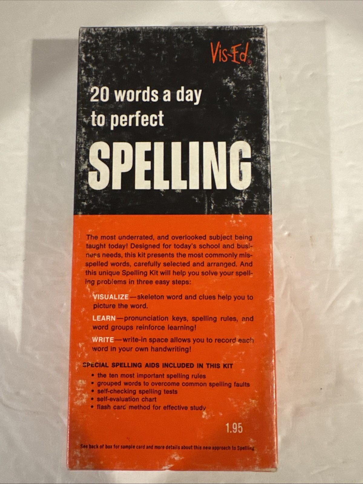 Vintage Spelling Cards By Vis-Ed Fundamental Learn 1,000 Words 20 words per day