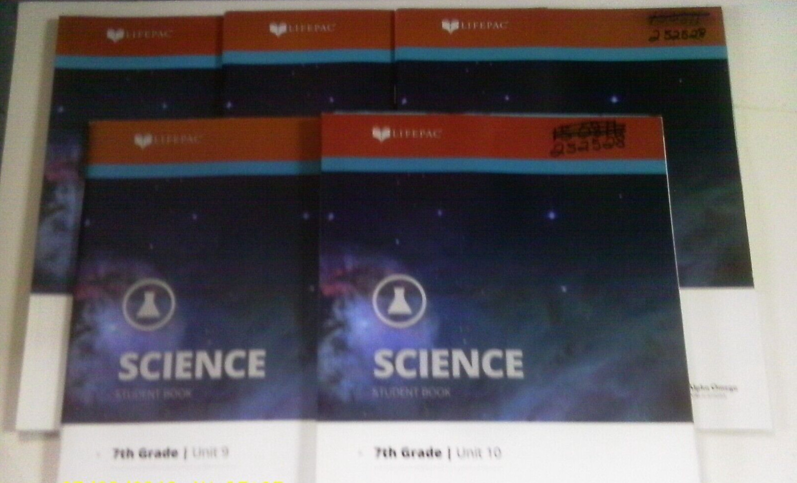 ALPHA OMEGA SCIENCE LIFEPAC- GRADE 7 – COMPLETE SET- SEE DETAILS BELOW
