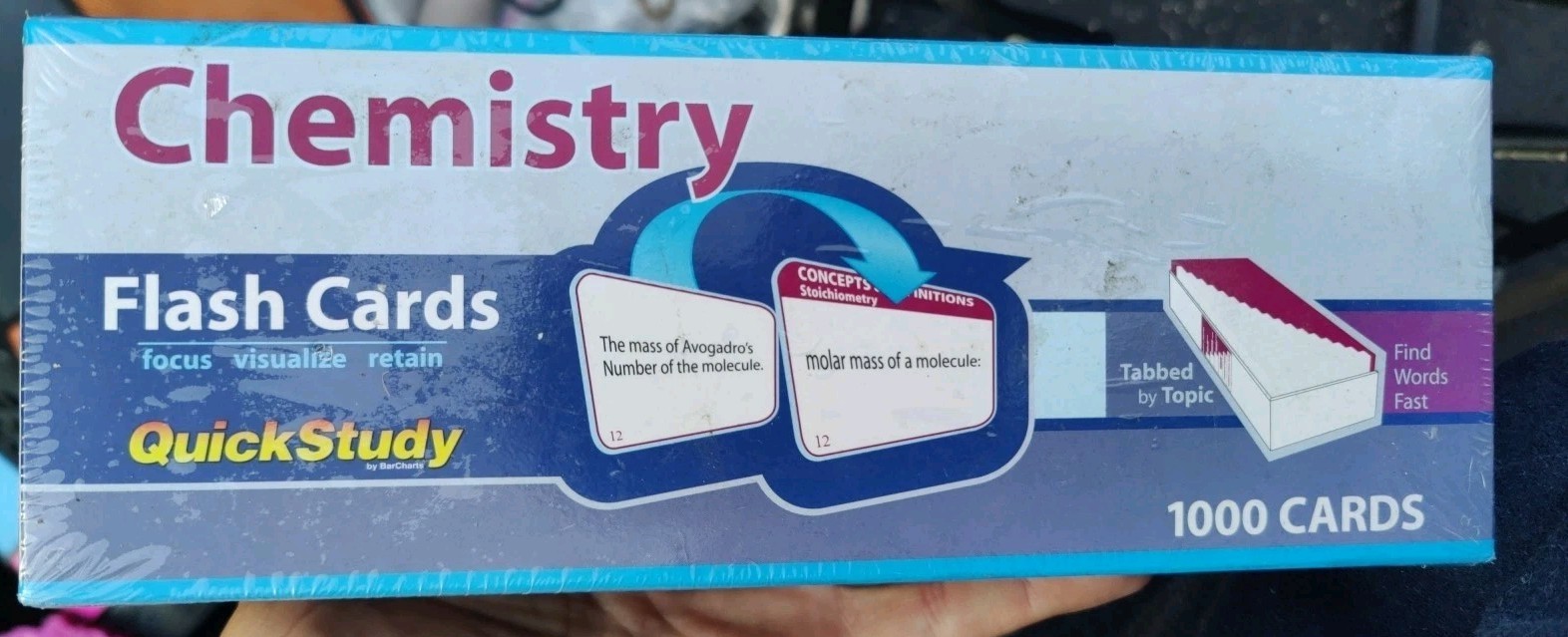 SparkNotes Chemistry Flash Cards – EUC – 1000 Cards – Quick Study! Sealed! New
