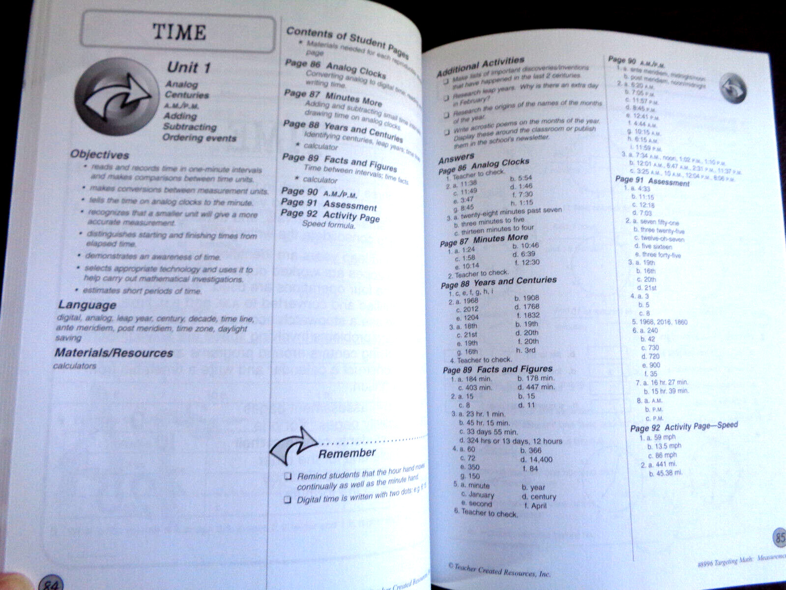 Targeting Math: Measurement, Grades 5-6 NCTM Standards Teacher Created Resources