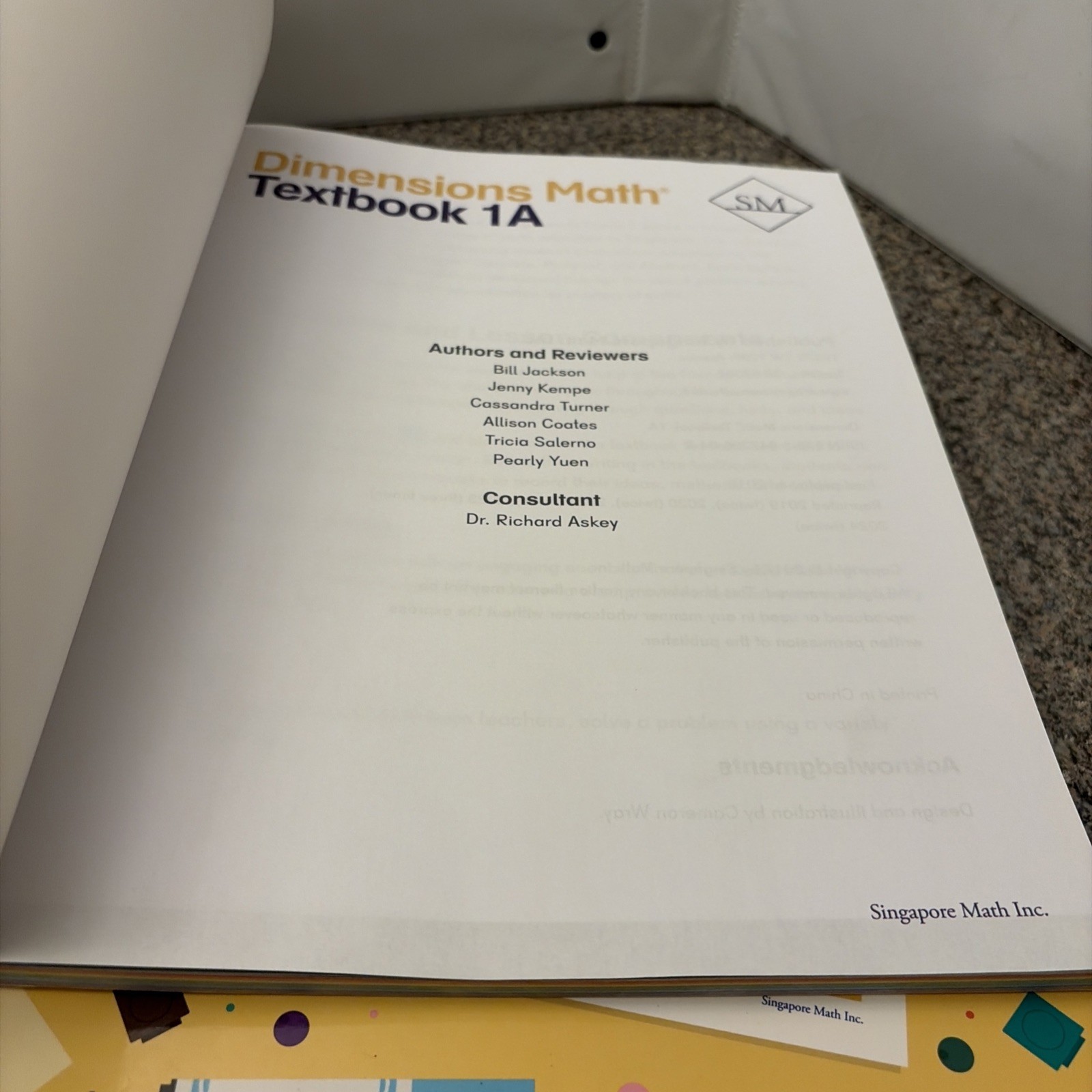 Dimensions Math 1A & 1B Home Instructor’s Guide & 1A Textbook