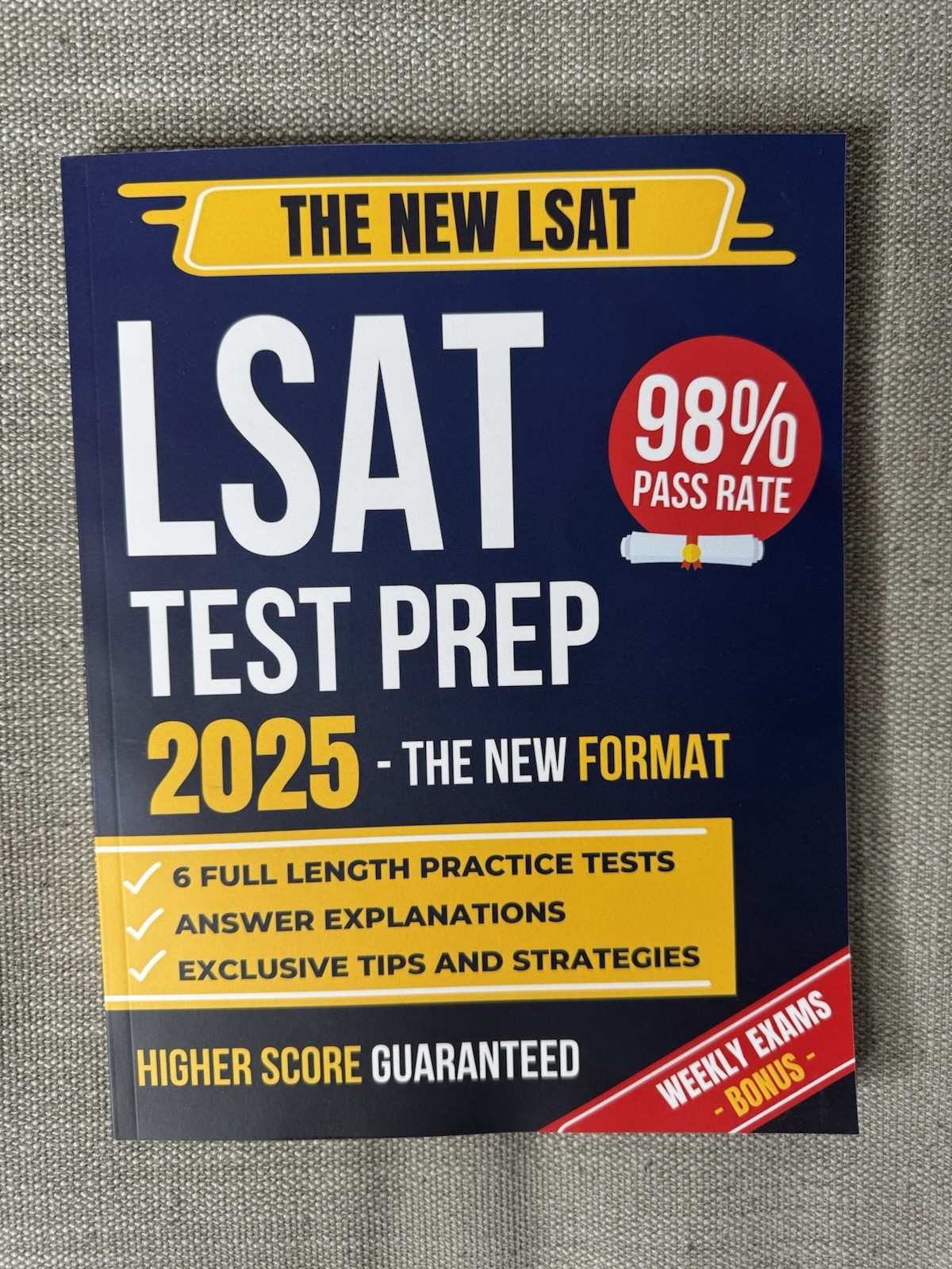 LSAT Test Prep 2025 The New Format Study Guide 6 Practice Tests Answer Tips Book
