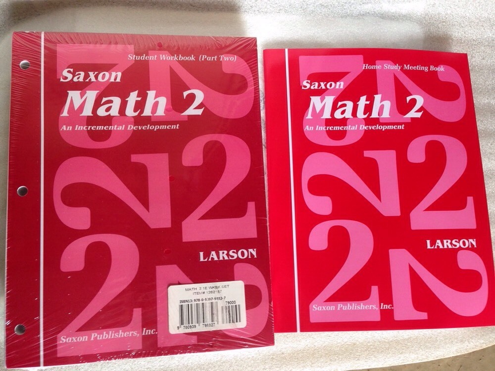SAXON MATH 2 HOMESCHOOL STUDENT WORKBOOKS (Part 1 & 2) + Meeting Book NEW!