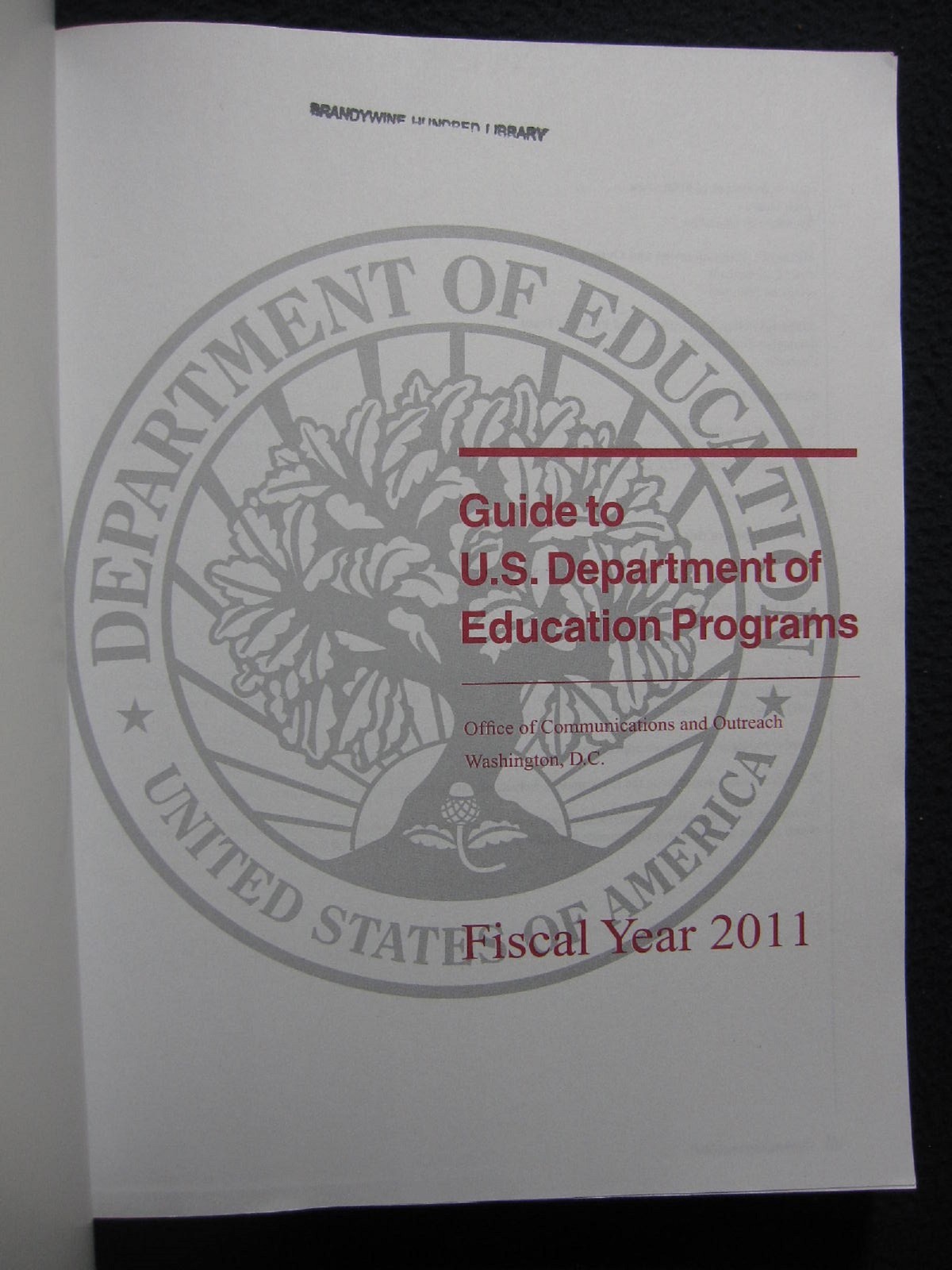 Guide to U.S. Department of Education Programs Fiscal Year 2011 [Paperback] b…