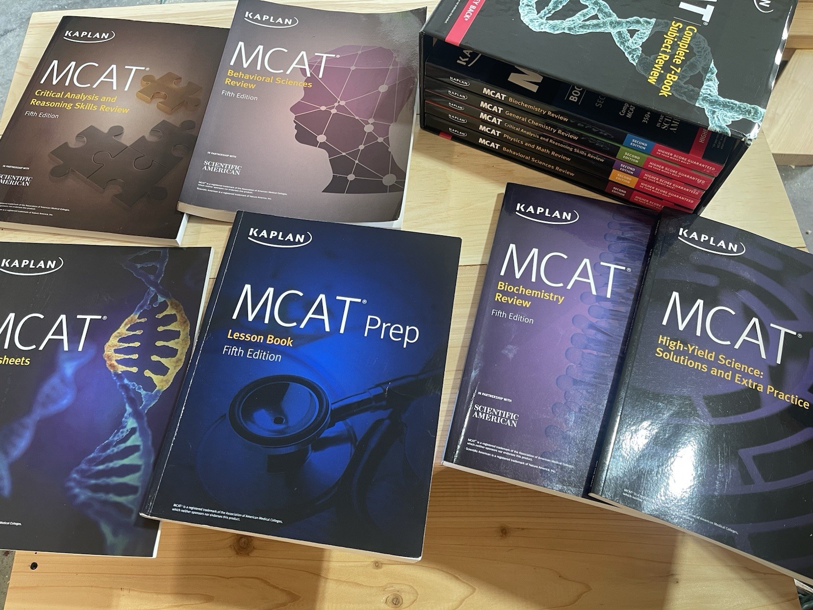 Kaplan MCAT Complete 7-book Subject Review (Second Edition) & 6 More Books 5th