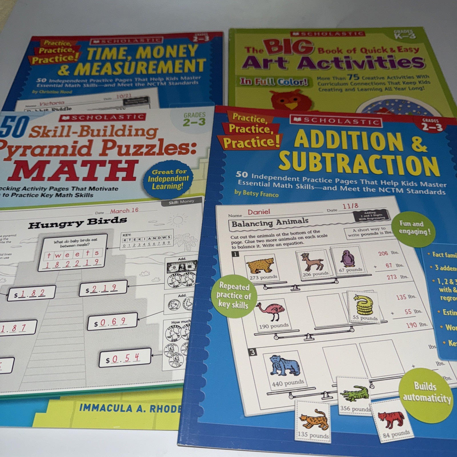 Scholastic Teaching Grades 2-3 Math & Art 4 Book Lot