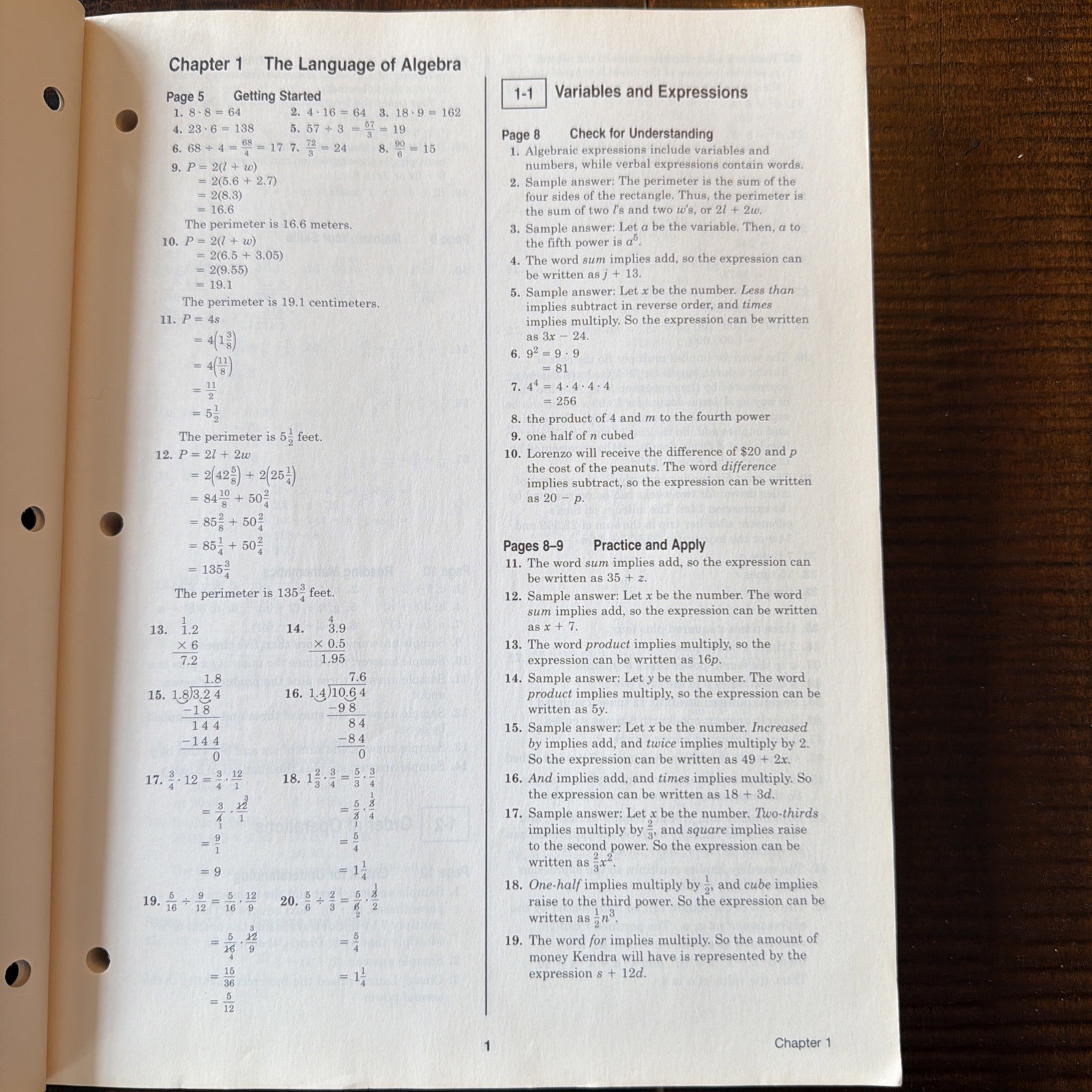 GLENCOE MATHEMATICS ALGEBRA 1 SOLUTIONS MANUAL By Glencoe Mcgraw-hill
