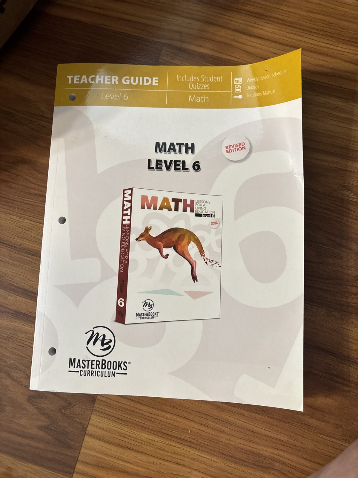 Math Level 6 (Teacher Guide) by Angela O’Dell (2017, Trade Paperback)