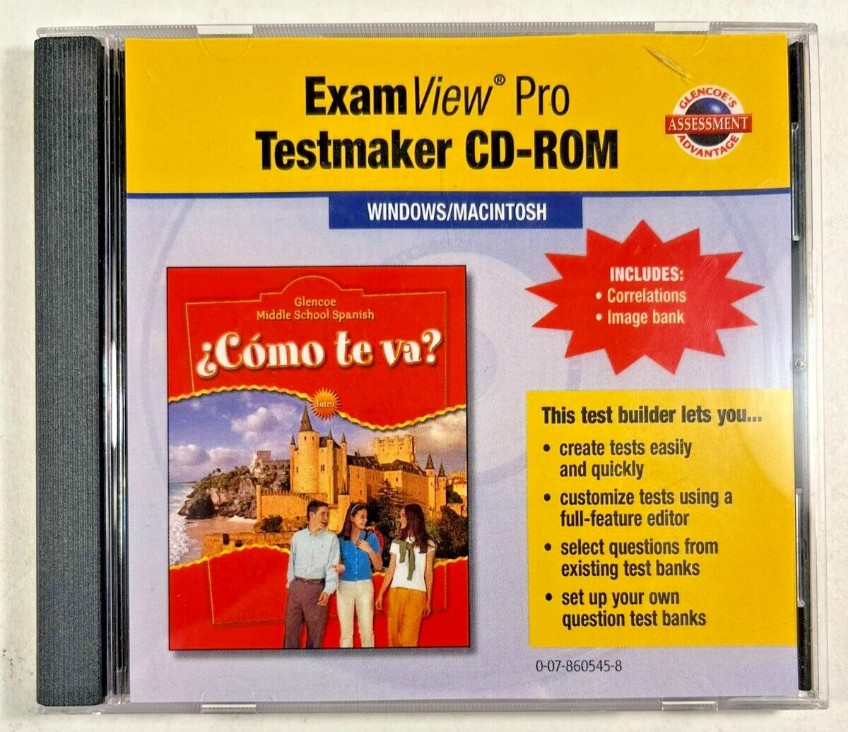 Glencoe Como te va? Into Nevel RojoExamView Pro Testmaker CD-Rom 2004 0078605458