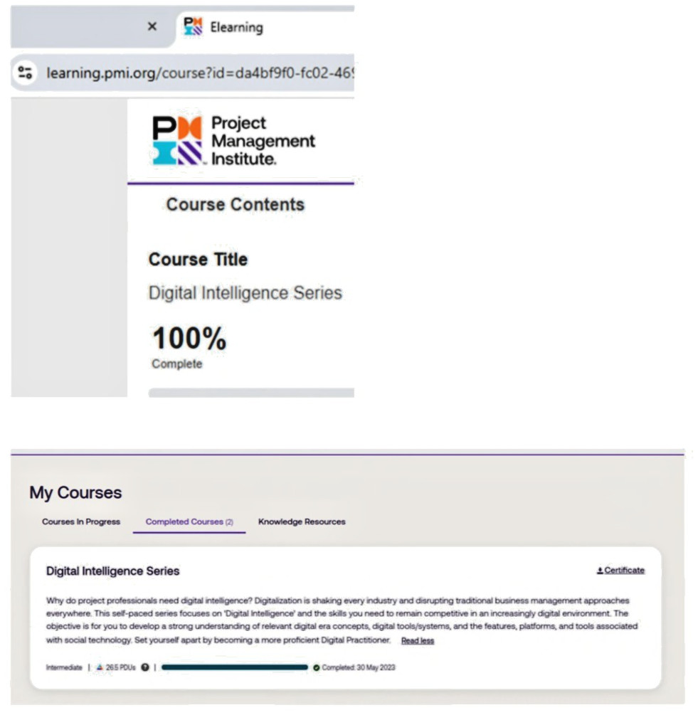 Digital Intelligence Series Project Management Institute PMI PDU Learn Transform