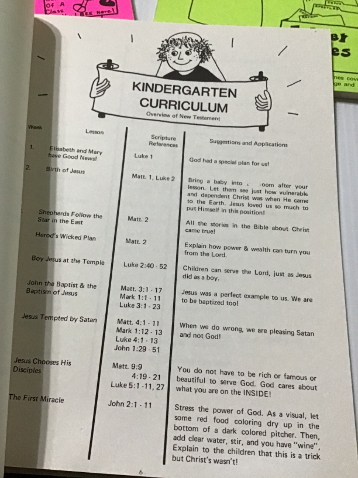 Three Christian Educational Workbooks, Curriculum Classroom Guides, Folder Games