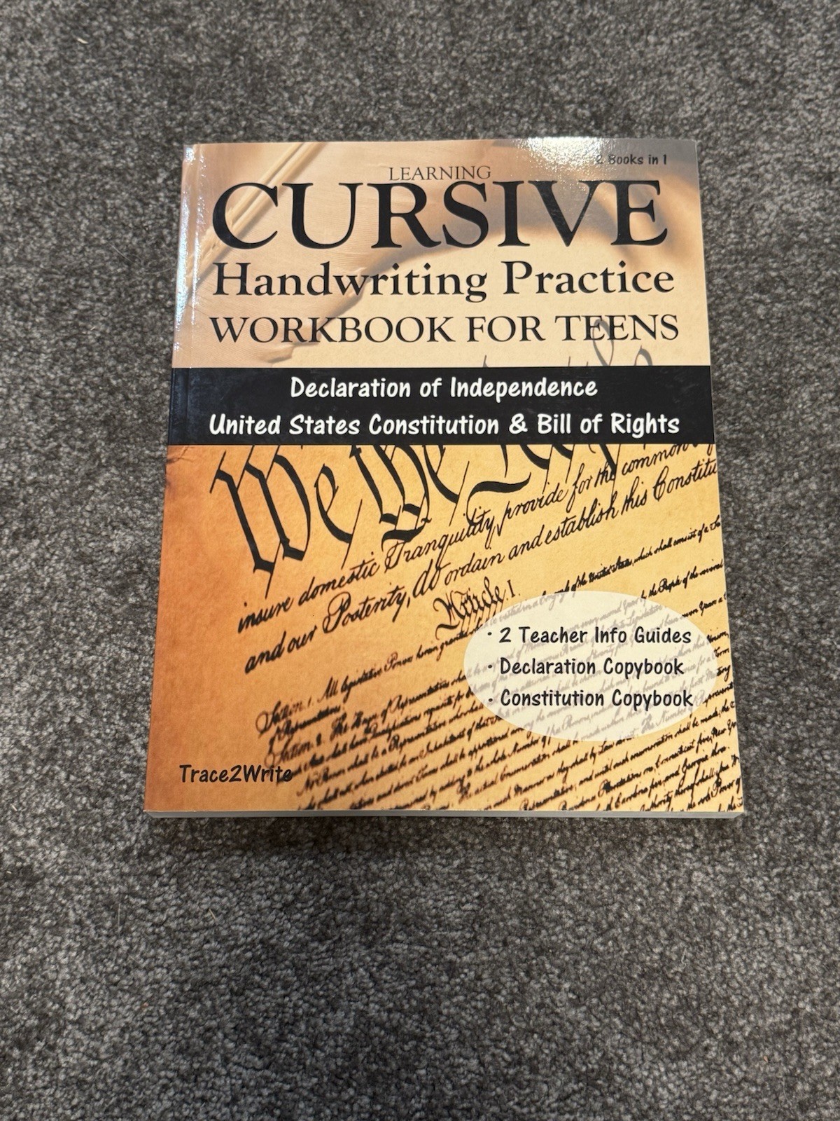 Learning Cursive Handwriting Practice Workbook for Teens 2 Books in 1: US Docs