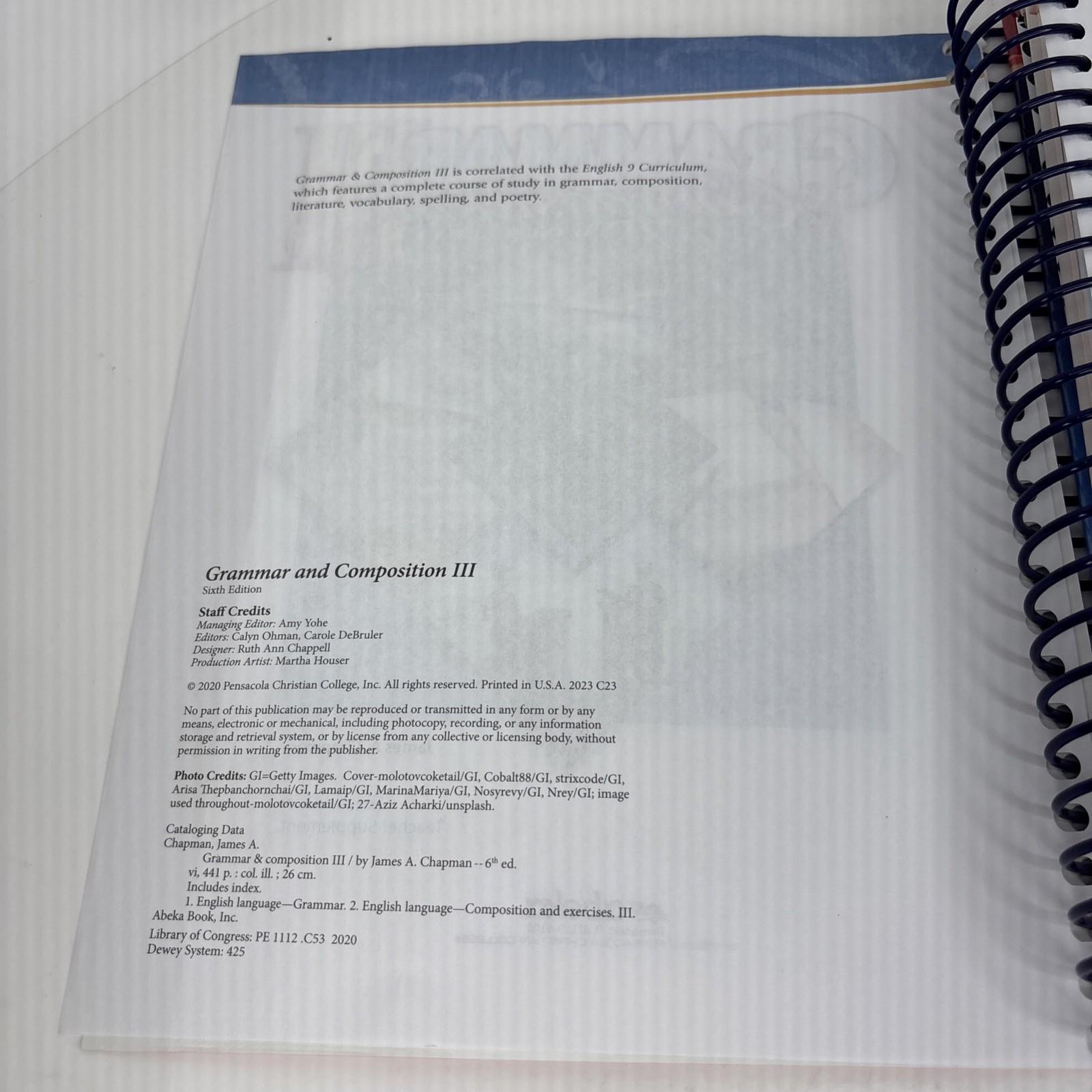 Abeka Grammar and Composition III Sixth Edition Teacher Key