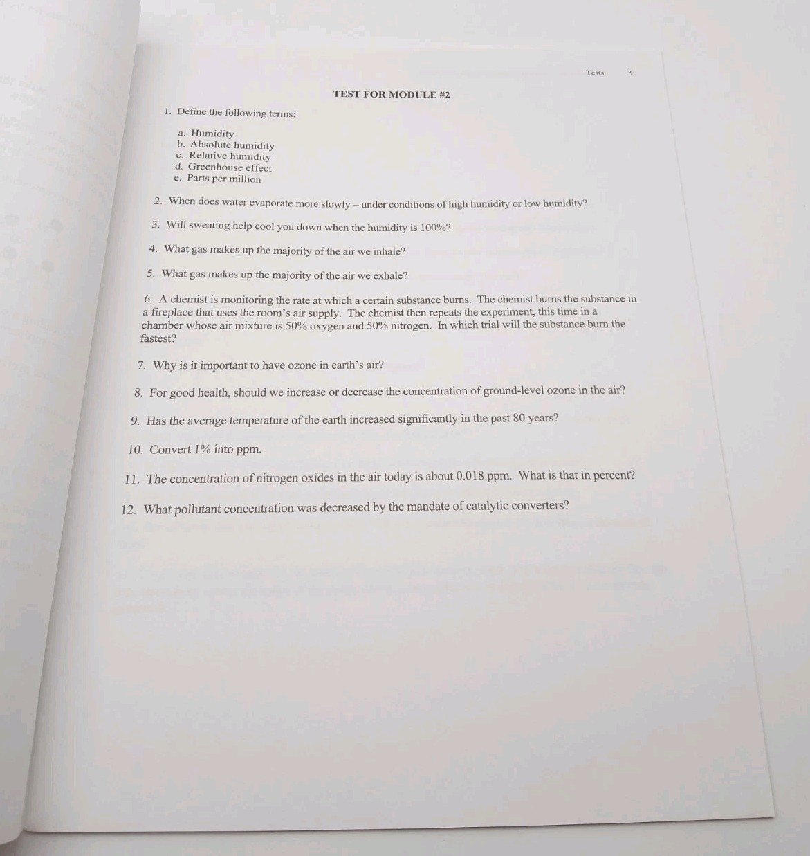 Solutions and Tests for Exploring Creation with Physical Science Curriculum
