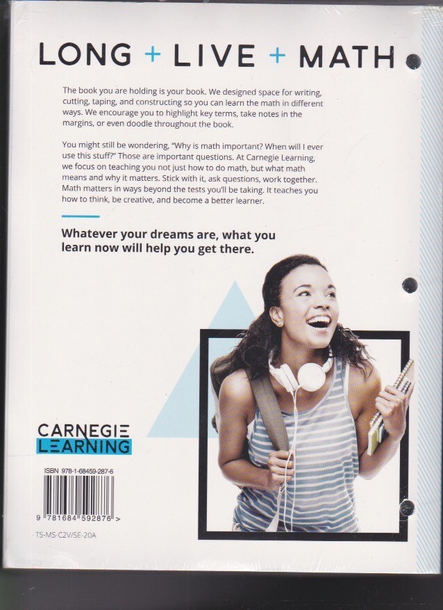 SET OF TWO: CARNEGIE LEARNING: Math Solution Course 2, Vol 1&2 Student NEW